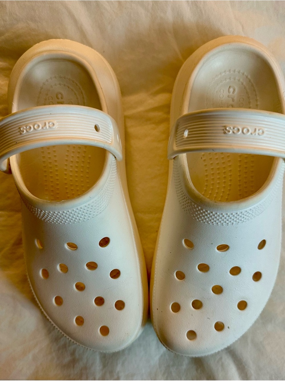 CROCS Classic Platform Clogs in White